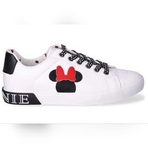 Disney White and Black Minnie Mouse Sneakers